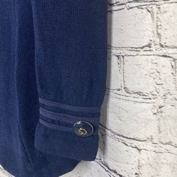 St. John Collection By Marie Gray Women's Classic Collarless One-button Blazer J - Picture 3 of 13